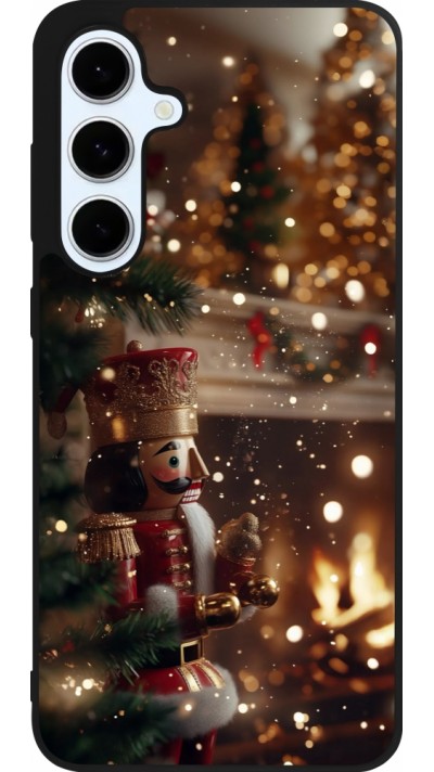 Coque Samsung Galaxy S24 FE - Silicone rigide noir Christmas 25 Xmas Nutcracker