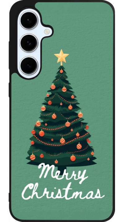 Coque Samsung Galaxy S24 FE - Silicone rigide noir Christmas 25 Xmas Tree