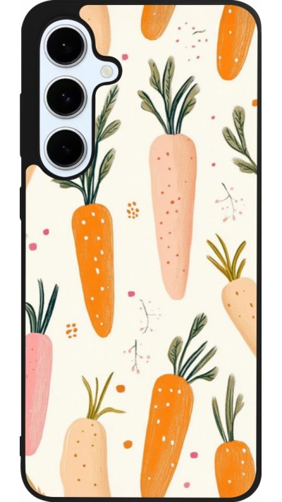 Coque Samsung Galaxy S24 FE - Silicone rigide noir Easter 2026 Illustration carrots