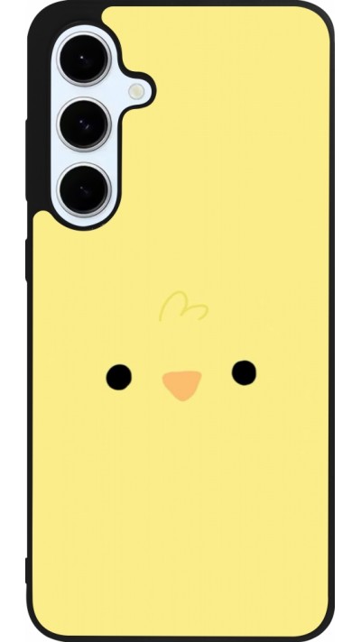 Coque Samsung Galaxy S24 FE - Silicone rigide noir Easter 2026 Little chicken