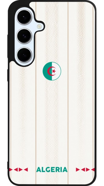 Coque Samsung Galaxy S24 FE - Silicone rigide noir Maillot de football Algérie 2026 personnalisable