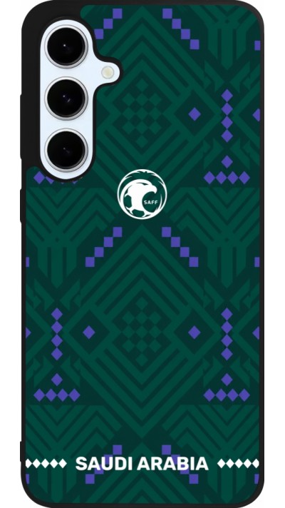 Coque Samsung Galaxy S24 FE - Silicone rigide noir Maillot de football Arabie saoudite 2026 personnalisable