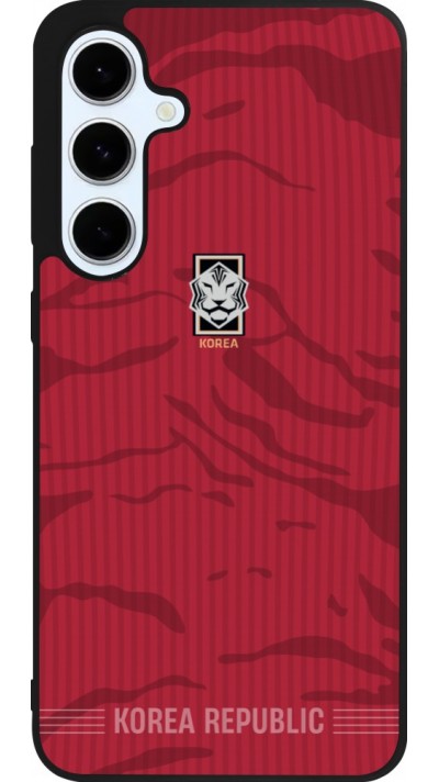 Coque Samsung Galaxy S24 FE - Silicone rigide noir Maillot de football Corée du Sud 2026 personnalisable