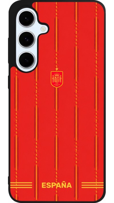 Coque Samsung Galaxy S24 FE - Silicone rigide noir Maillot de football Espagne 2026 personnalisable