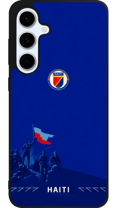 Coque Samsung Galaxy S24 FE - Silicone rigide noir Maillot de football Haiti 2026 personnalisable