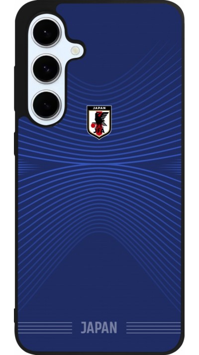 Coque Samsung Galaxy S24 FE - Silicone rigide noir Maillot de football Japon 2026 personnalisable