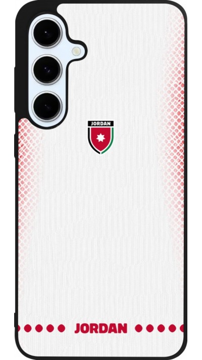 Coque Samsung Galaxy S24 FE - Silicone rigide noir Maillot de football Jordanie 2026 personnalisable