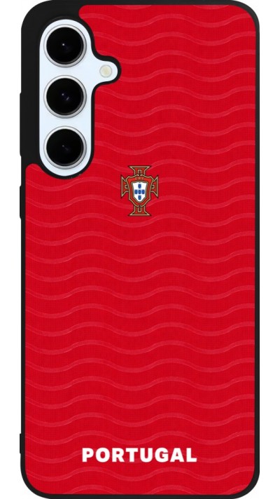 Coque Samsung Galaxy S24 FE - Silicone rigide noir Maillot de football Portugal 2026 personnalisable