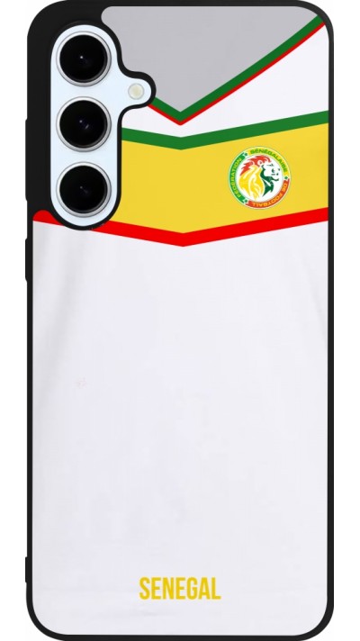 Coque Samsung Galaxy S24 FE - Silicone rigide noir Maillot de football Senegal 2022 personnalisable Coque Samsung Galaxy S24 FE - Silicone rigide noir Maillot de football Senegal 2022 personnalisable
