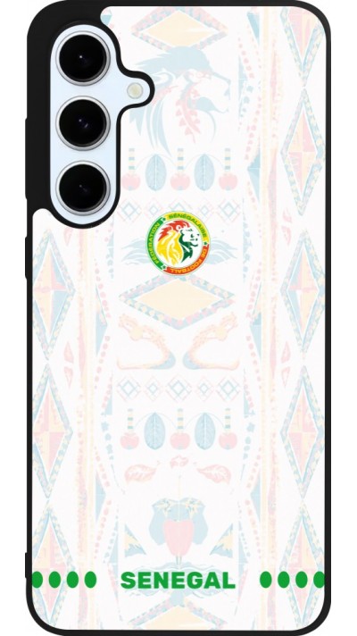 Coque Samsung Galaxy S24 FE - Silicone rigide noir Maillot de football Sénégal 2026 personnalisable