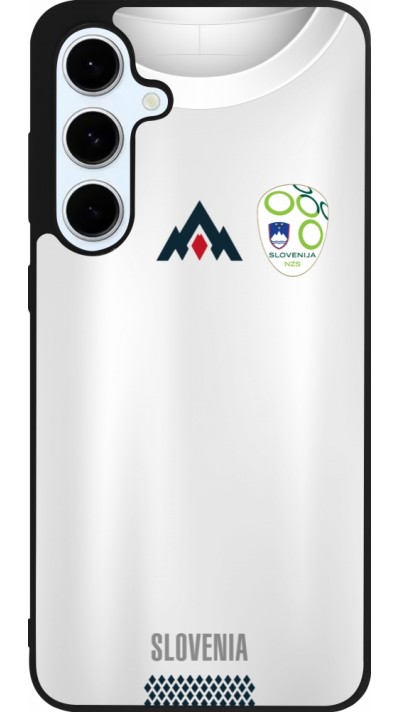 Coque Samsung Galaxy S24 FE - Silicone rigide noir Maillot de football Slovénie Coque Samsung Galaxy S24 FE - Silicone rigide noir Maillot de football Slovénie