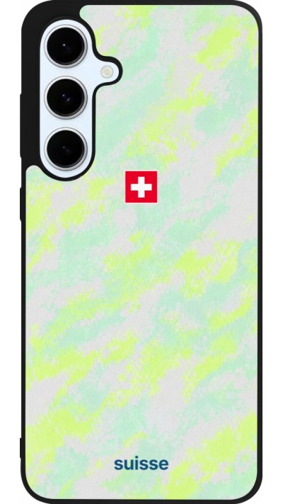 Coque Samsung Galaxy S24 FE - Silicone rigide noir Maillot de football Suisse Away 2026 personnalisable