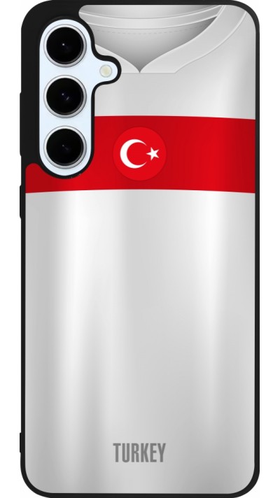 Coque Samsung Galaxy S24 FE - Silicone rigide noir Maillot de football Turquie personnalisable Coque Samsung Galaxy S24 FE - Silicone rigide noir Maillot de football Turquie personnalisable