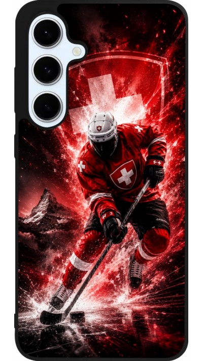 Coque Samsung Galaxy S24 FE - Silicone rigide noir Hockey World Championship Player