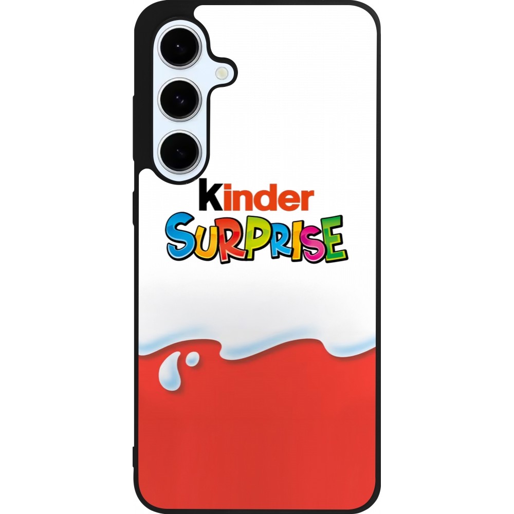 Coque Samsung Galaxy S24 FE - Silicone rigide noir Kinder Surprise