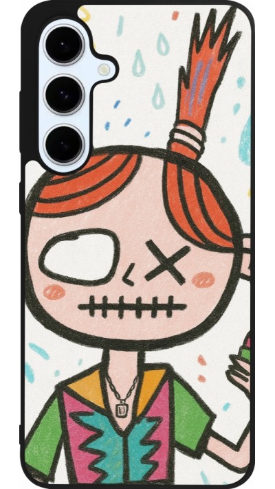 Samsung Galaxy S24 FE Case Hülle - Silikon schwarz Little Girl Sketch