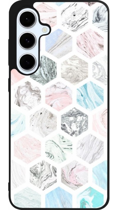 Samsung Galaxy S24 FE Case Hülle - Silikon schwarz Marble Everything