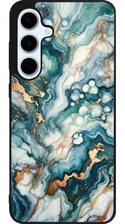 Coque Samsung Galaxy S24 FE - Silicone rigide noir Marbre Vert Bleu Doré Coque Samsung Galaxy S24 FE - Silicone rigide noir Marbre Vert Bleu Doré