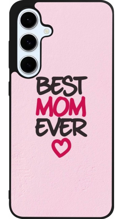 Coque Samsung Galaxy S24 FE - Silicone rigide noir Mom 2023 best Mom ever pink Coque Samsung Galaxy S24 FE - Silicone rigide noir Mom 2023 best Mom ever pink