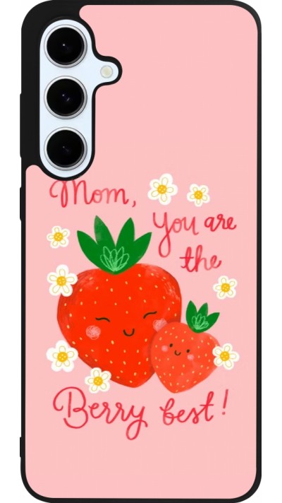 Samsung Galaxy S24 FE Case Hülle - Silikon schwarz Mom 2026 Berry best