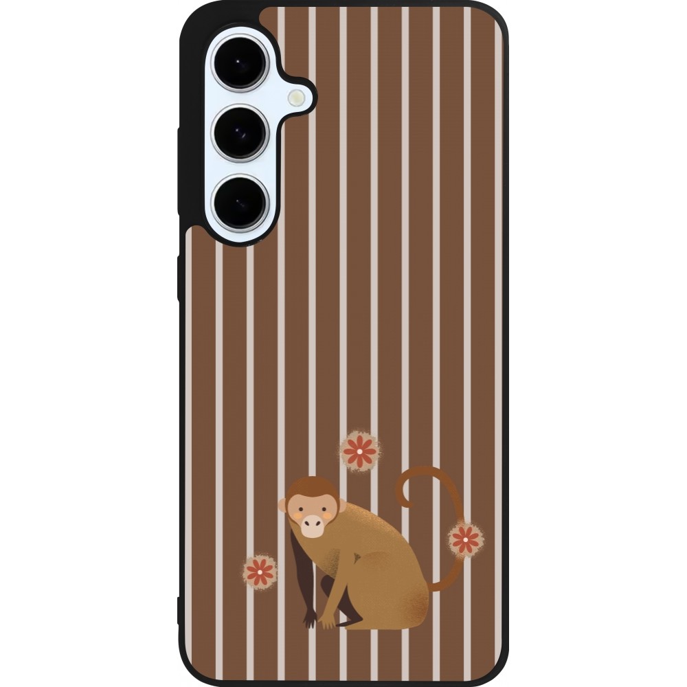 Samsung Galaxy S24 FE Case Hülle - Silikon schwarz Monkey with stripes