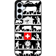 Coque Samsung Galaxy S24 FE - Silicone rigide noir Poya Suisse 1 noir