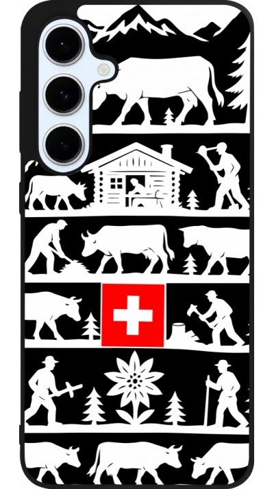 Coque Samsung Galaxy S24 FE - Silicone rigide noir Poya Suisse 1 noir Coque Samsung Galaxy S24 FE - Silicone rigide noir Poya Suisse 1 noir