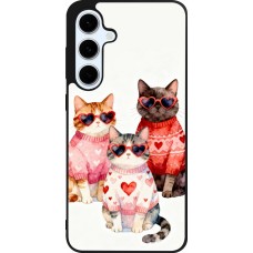 Coque Samsung Galaxy S24 FE - Silicone rigide noir Saint Valentines Day 26 Cat Love