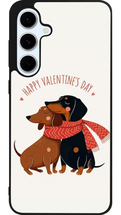 Coque Samsung Galaxy S24 FE - Silicone rigide noir Saint Valentines Day 26 Happy Valentine