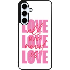 Coque Samsung Galaxy S24 FE - Silicone rigide noir Saint Valentines Day 26 Love all we need is