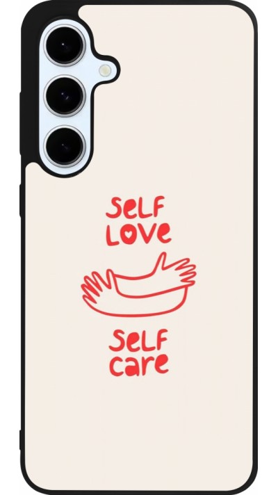 Coque Samsung Galaxy S24 FE - Silicone rigide noir Saint Valentines Day 26 Self love self care