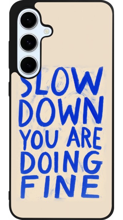 Coque Samsung Galaxy S24 FE - Silicone rigide noir Slow down 2026