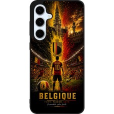 Coque Samsung Galaxy S24 FE - Silicone rigide noir Football Belgique splash 2026