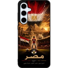 Coque Samsung Galaxy S24 FE - Silicone rigide noir Football Égypte splash 2026