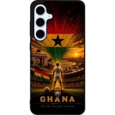 Coque Samsung Galaxy S24 FE - Silicone rigide noir Football Ghana splash 2026