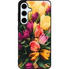 Coque Samsung Galaxy S24 FE - Silicone rigide noir Bouquet of tulips 2026