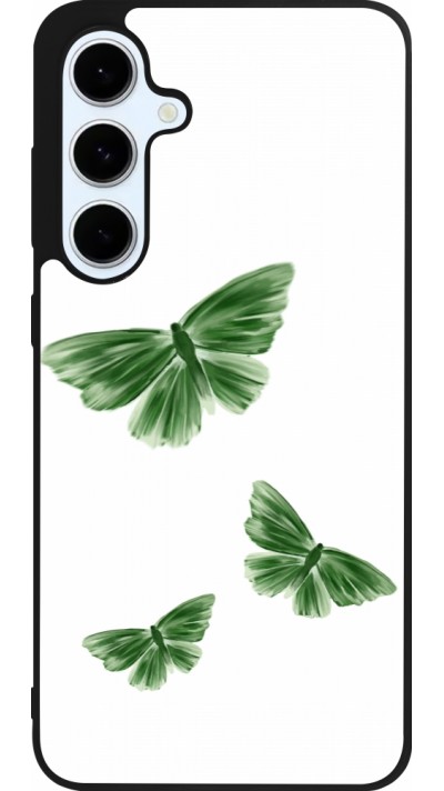 Coque Samsung Galaxy S24 FE - Silicone rigide noir Butterflies 2026