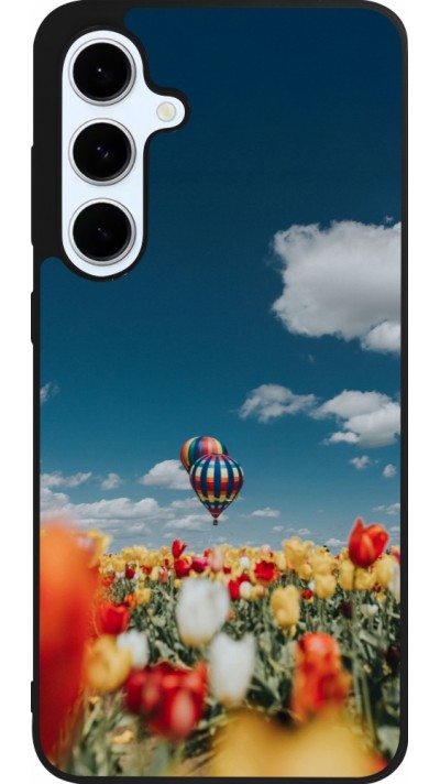 Coque Samsung Galaxy S24 FE - Silicone rigide noir Hot air balloon 2026