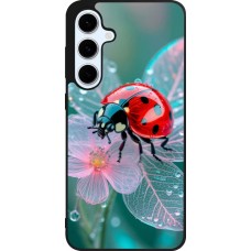 Coque Samsung Galaxy S24 FE - Silicone rigide noir Ladybird in bloom Spring 2026