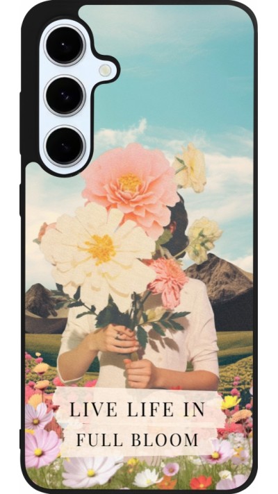 Coque Samsung Galaxy S24 FE - Silicone rigide noir Live life in full moon 2026