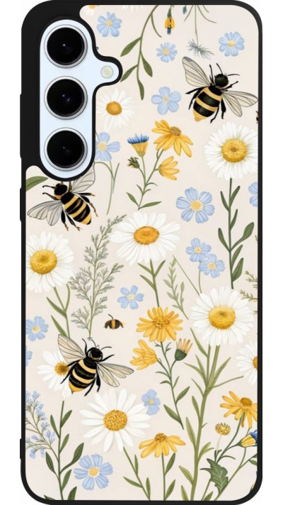 Coque Samsung Galaxy S24 FE - Silicone rigide noir Pattern bees 2026