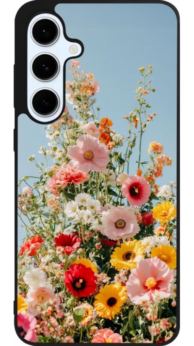 Coque Samsung Galaxy S24 FE - Silicone rigide noir Spring flowers 2026