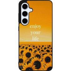 Coque Samsung Galaxy S24 FE - Silicone rigide noir Summer 2026 Enjoy your life