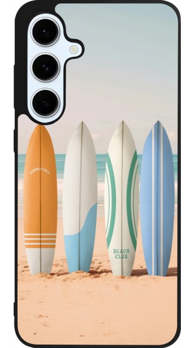 Samsung Galaxy S24 FE Case Hülle - Silikon schwarz Summer surfboard 2025