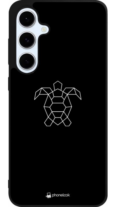 Coque Samsung Galaxy S24 FE - Silicone rigide noir Turtles lines on black Coque Samsung Galaxy S24 FE - Silicone rigide noir Turtles lines on black