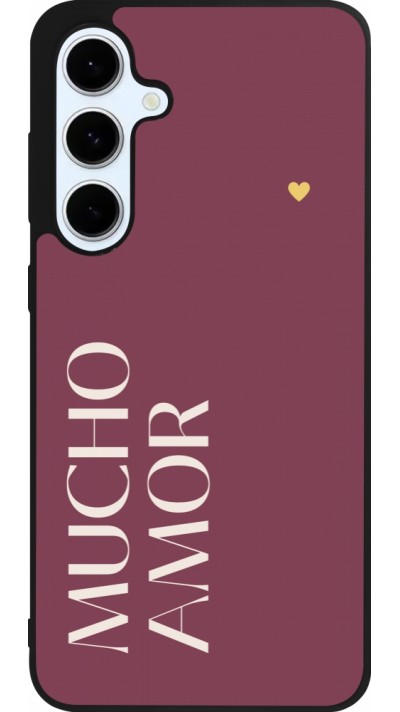 Coque Samsung Galaxy S24 FE - Silicone rigide noir Valentine 2024 mucho amor rosado Coque Samsung Galaxy S24 FE - Silicone rigide noir Valentine 2024 mucho amor rosado
