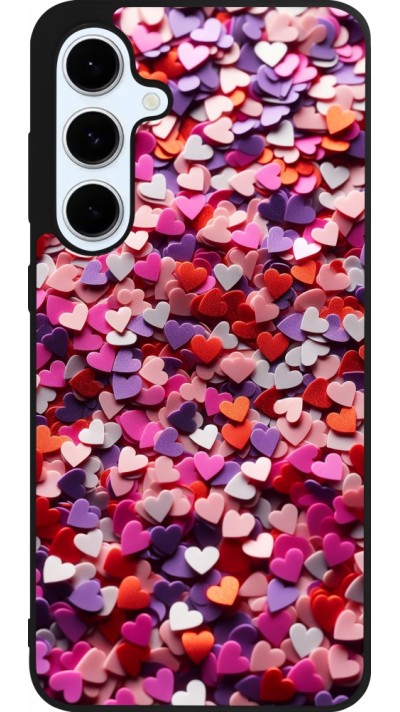 Coque Samsung Galaxy S24 FE - Silicone rigide noir Valentine 2025 Confetti Coque Samsung Galaxy S24 FE - Silicone rigide noir Valentine 2025 Confetti