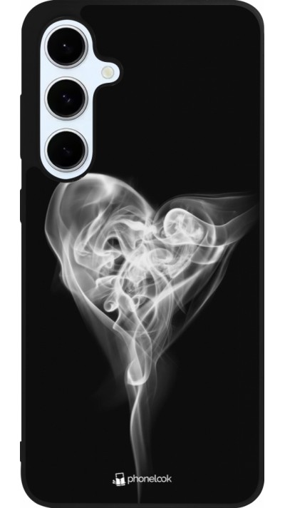 Coque Samsung Galaxy S24 FE - Silicone rigide noir Valentine 2022 Black Smoke Coque Samsung Galaxy S24 FE - Silicone rigide noir Valentine 2022 Black Smoke