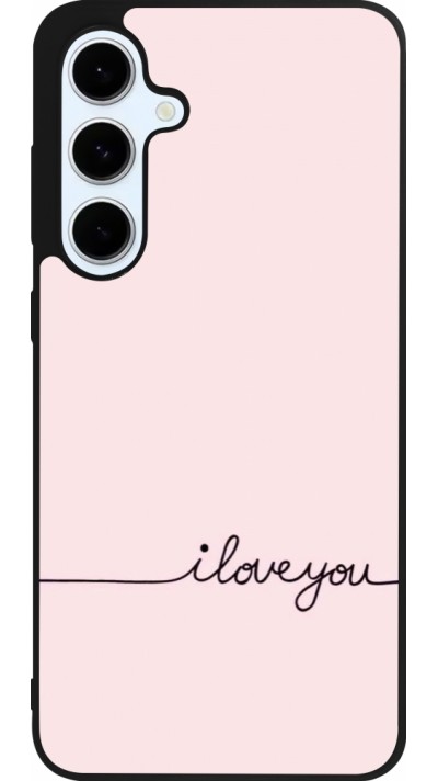 Coque Samsung Galaxy S24 FE - Silicone rigide noir Valentine 2023 i love you writing Coque Samsung Galaxy S24 FE - Silicone rigide noir Valentine 2023 i love you writing