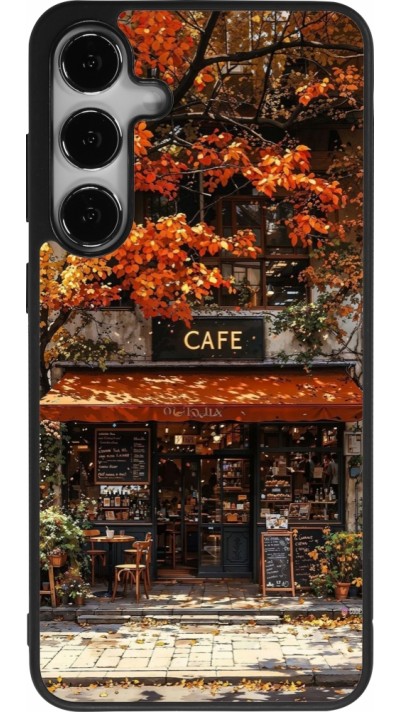 Coque Samsung Galaxy S24+ - Silicone rigide noir Autumn 25 Coffee shop
